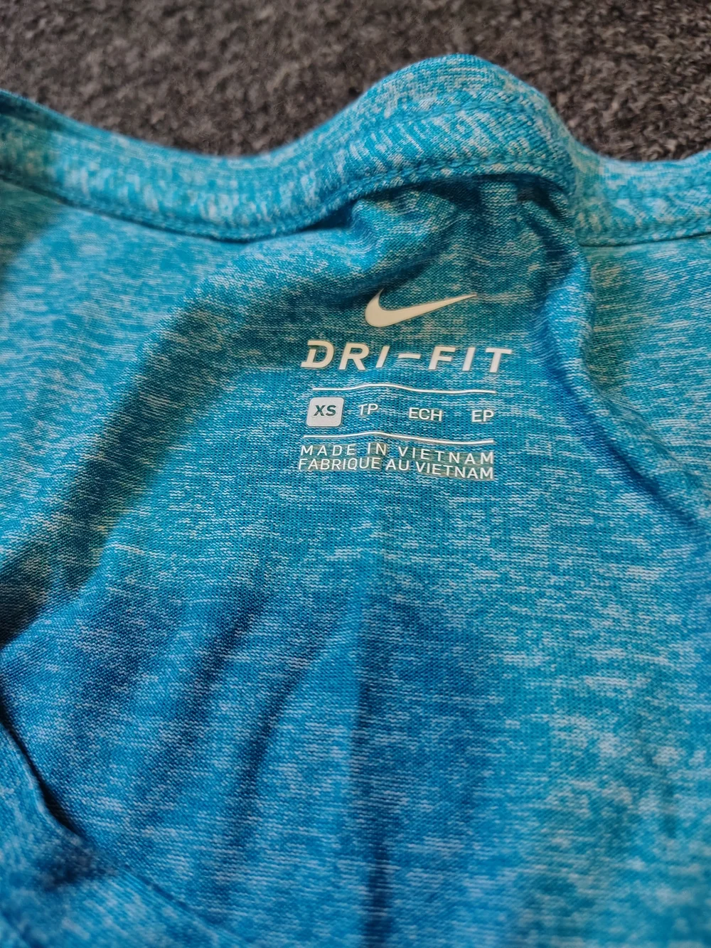 Nike Dri-FIT Heathered Teal Blue Women's Top